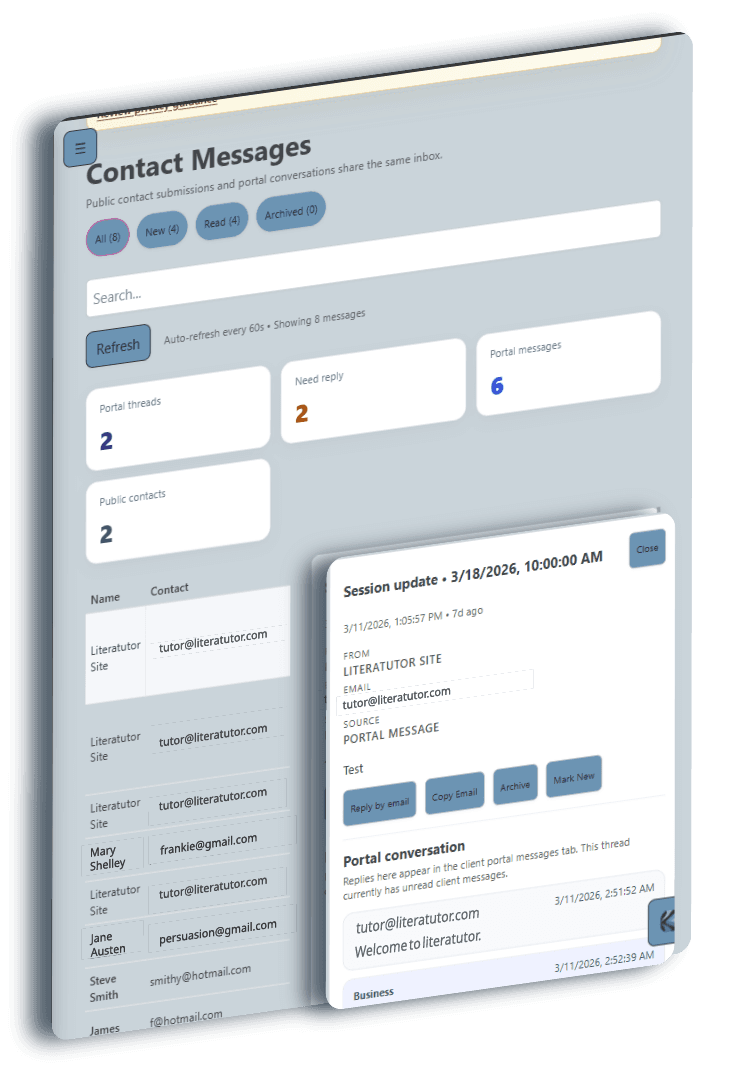 Contact form and parent communication tools