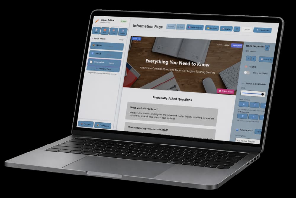 Learner management dashboard for education providers