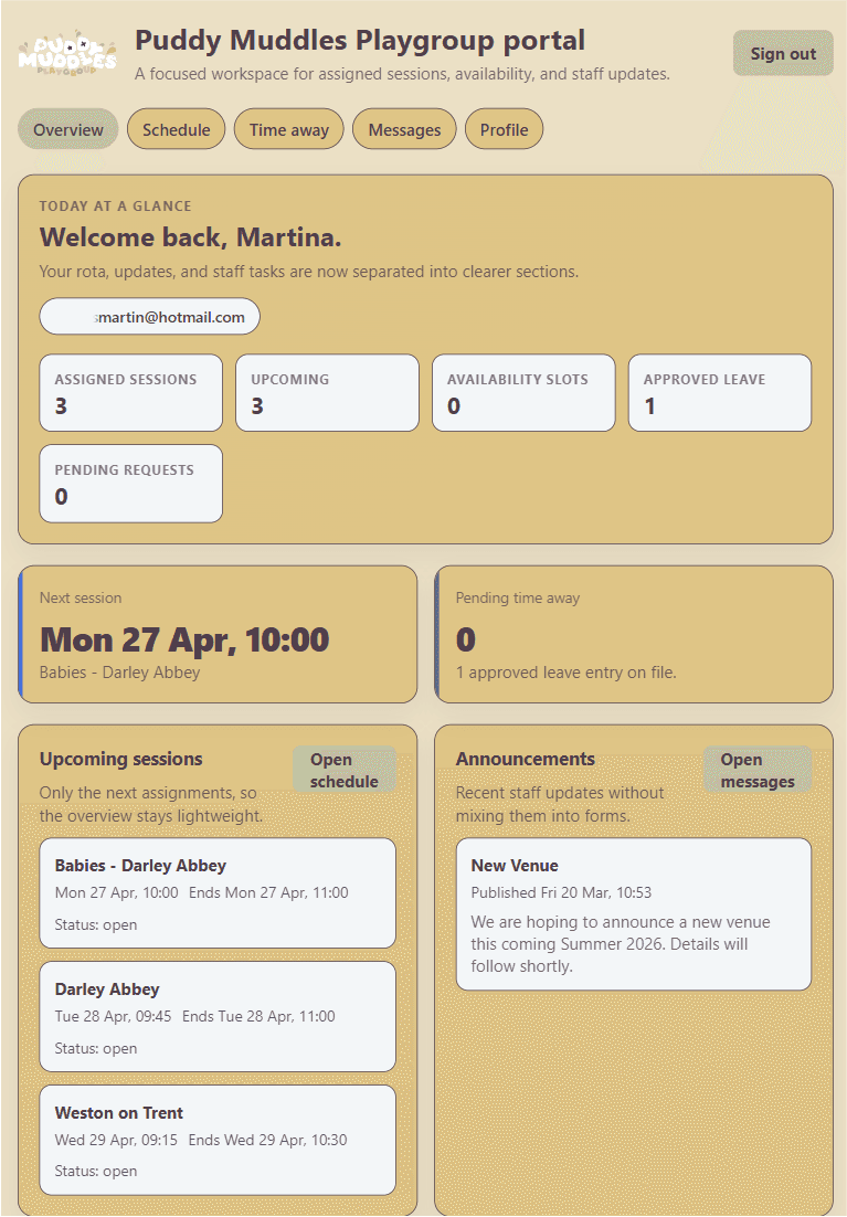 Educator Portal Interface
